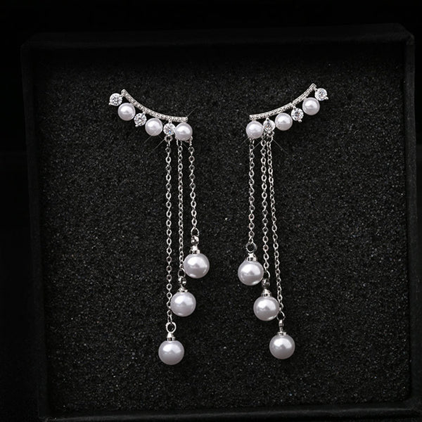 Bông Tai Tòn Teng Ngọc Trai Vành Tai