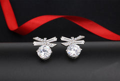 Bông Tai Nơ Đính Đá