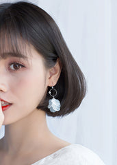 Bông tai tòn teng khoen chùm nữ tính