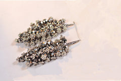 Bông tai tòn teng chùm hoa đá