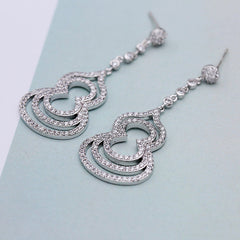 Bông tai tòn teng hình cây đàn đính đá