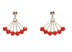 Bông tai tòn ten hạt đỏ