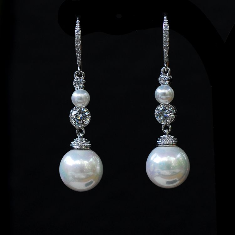 Bông tai ngọc trai dáng dài