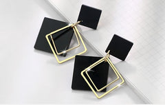 Bông Tai Tòn Teng Hình Thoi Phong Cách Hàn Quốc