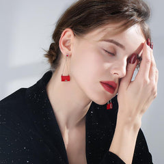 Bông Tai Tòn Teng Túi Xách Đỏ