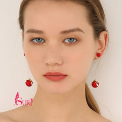 Bông Tai Tòn Teng Ngọc Trai Hoa Đá Dạng Móc