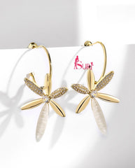 Bông Tai Tòn Teng Khoen Hoa 6 Cánh Nhiều Kiểu Lạ Mắt Cho Nữ