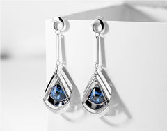 Bông tai tòn teng đá xanh cao cấp