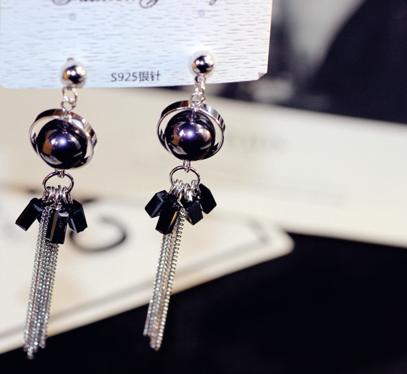 Bông Tai Tua Rua Ngọc Trai Xám