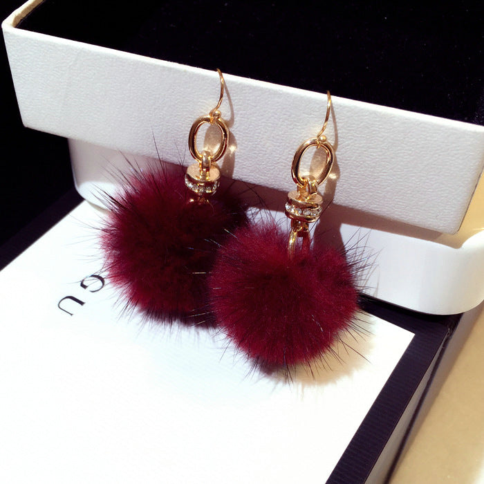 Bông Tai Tòn Teng Lông Đỏ Đô