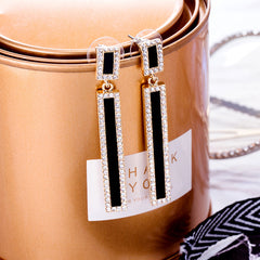 Bông tai tòn ten hình chữ nhật dài TS11