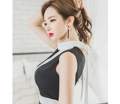 Bông tai tòn ten hình chữ nhật dài TS11