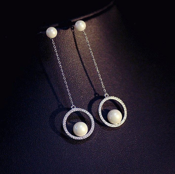 Bông tai tòn teng ngọc trai cao cấp