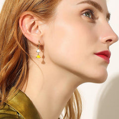 Bông Tai Khoen Tròn Rẻ Quạt 2 Màu Vàng Trắng