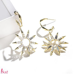 Bông Tai Khoen Hoa Tuyết Đá Trắng