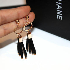 Bông Tai Khoen Tròn Tua Rua Màu