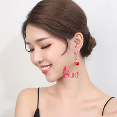 Bông Tai Khoen Ngọc Trai Đính Đá Chữ Nhật
