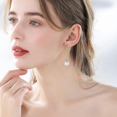 Bông Tai Tòn Teng Hoa Ngoc Trai Dạng Móc