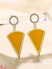 Bông Tai Tòn Teng Tam Giác Vàng Lemon