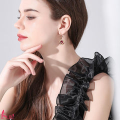 Bông Tai Khoen Tam Giác Vàng Đá Màu