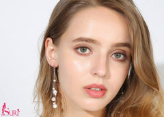 Bông Tai Tòn Teng Ngọc Trai Nước Ngọt Dáng Rơi