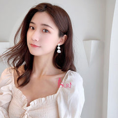 Bông Tai Tòn Teng 3 Tam Giác Xà Cừ Đính Đá