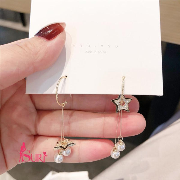 Bông Tai Tòn Teng Khoen 2 Ngọc Trai Ngôi Sao Rơi