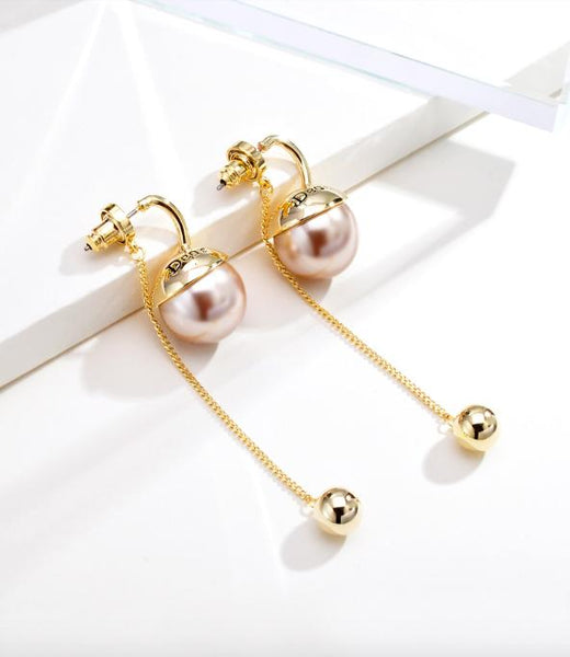 Bông Tai Tòn Teng Ngọc Trai D Nâu