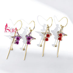 Bông Tai Tòn Teng Khoen Ngôi Sao Hoa Hồng