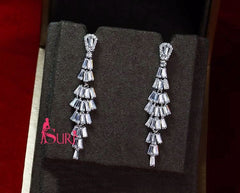 Bông tai đính đá đuôi công nữ tính