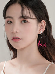 Bông Tai Hoa Xà Cừ Trắng Vành Tai Nữ Tính