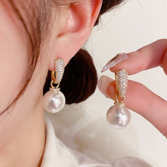 Bông Tai Tòn Teng Khoen Đá Phối 1 Hạt Trai 2 Kiểu